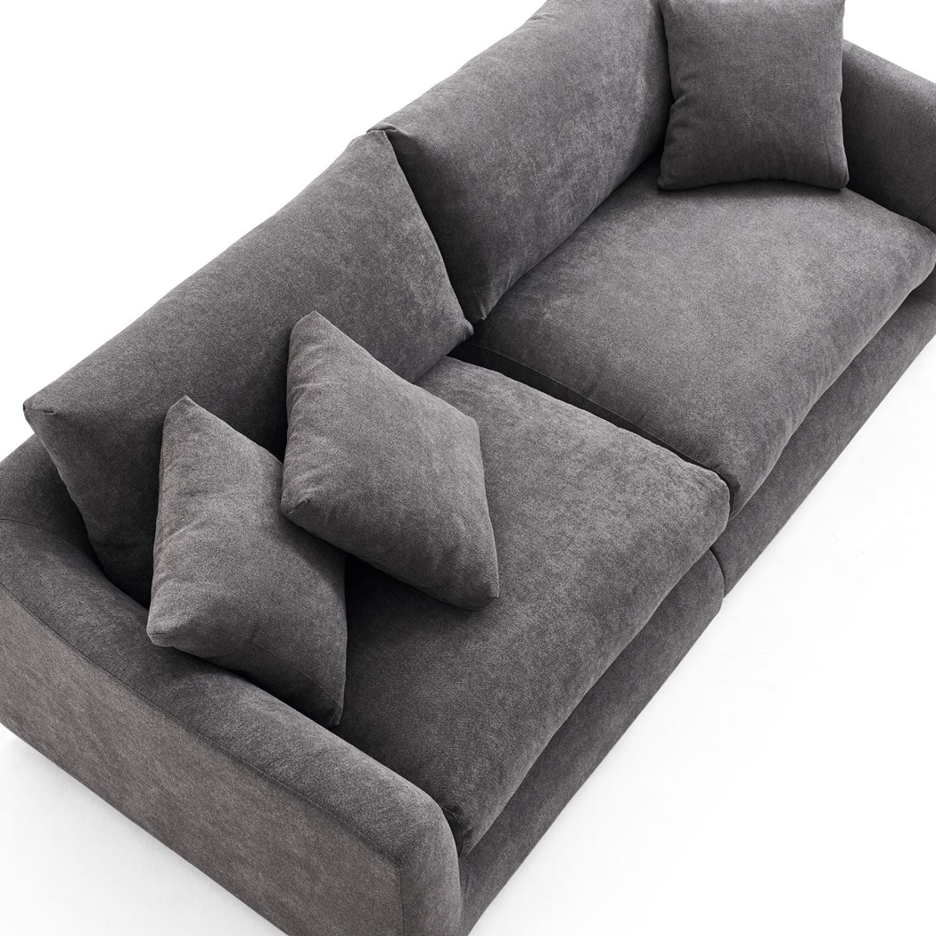   Harmony 3 Seater Fabric Sofa Grey