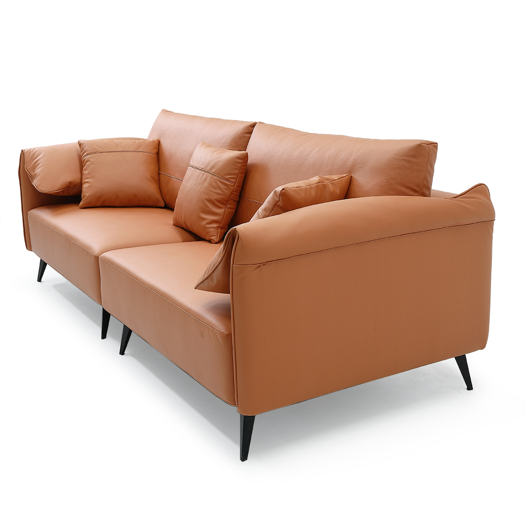   Lucas 3 Seater Sofa Caramel