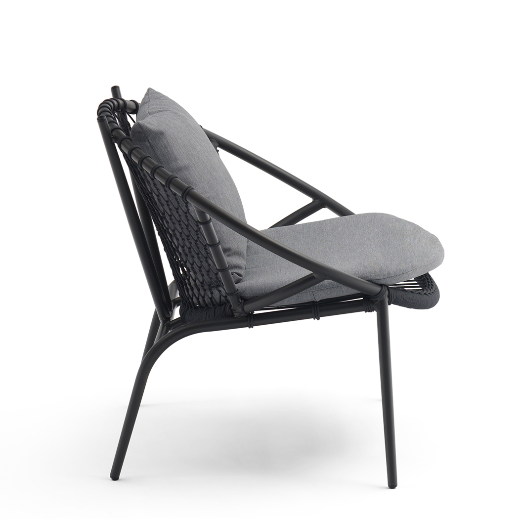   Hilda 2 Seater PE Rattan Outdoor Lounge Set Coffee Table & Chairs
