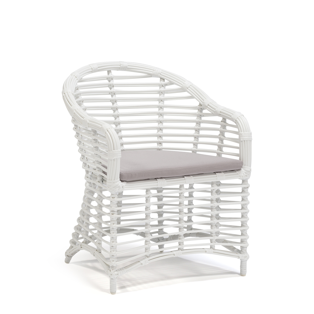   Florida 2 Seater PE Rattan Outdoor Lounge Set Coffee Table & Chairs White