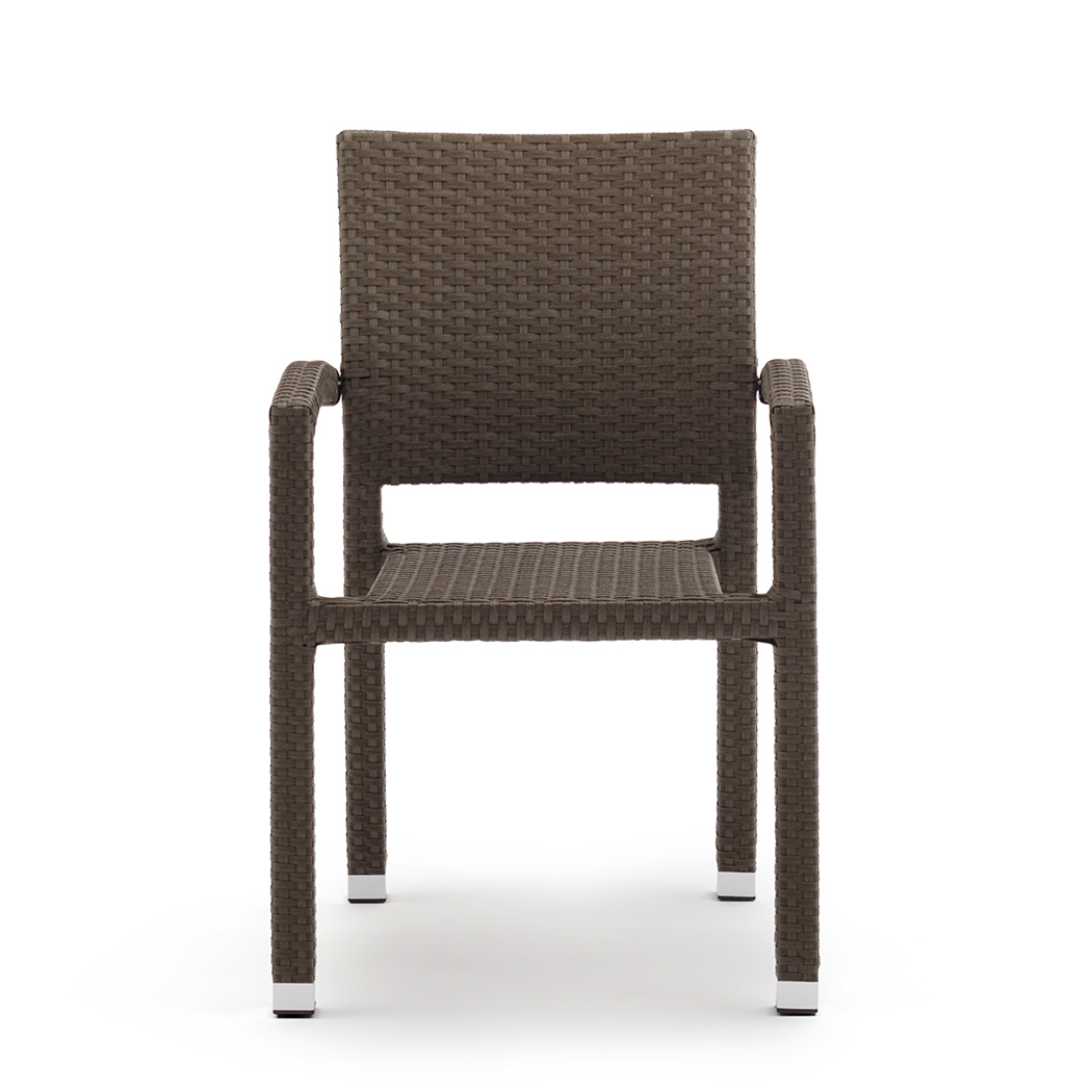   Bruno 4 Seater Outdoor Wicker Dining Table Set Brown