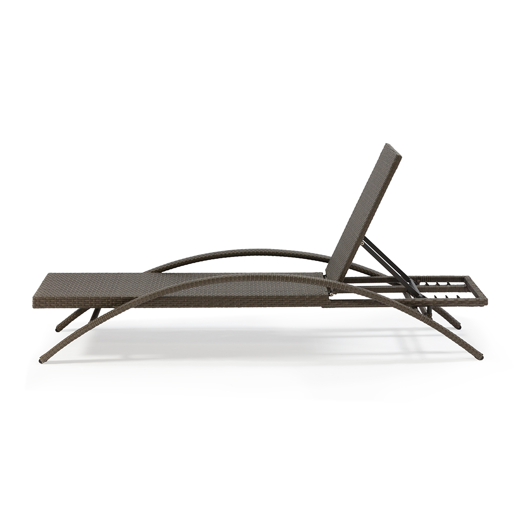   Sinnoh Outdoor Sun Lounge Bed Brown