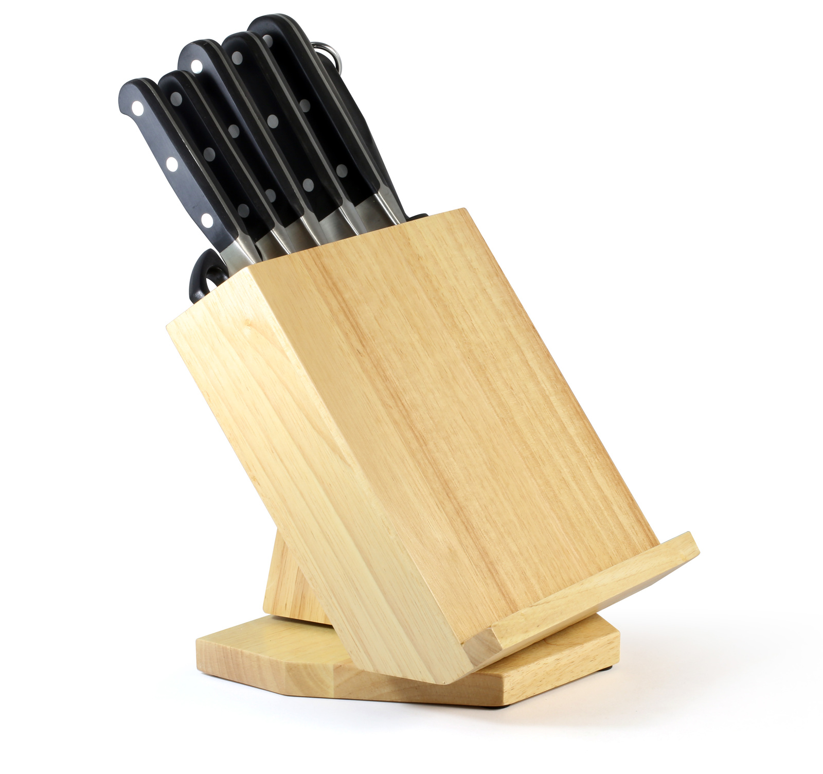 Premium 8Pcs Stainless Steel Knife Rotate Block Set