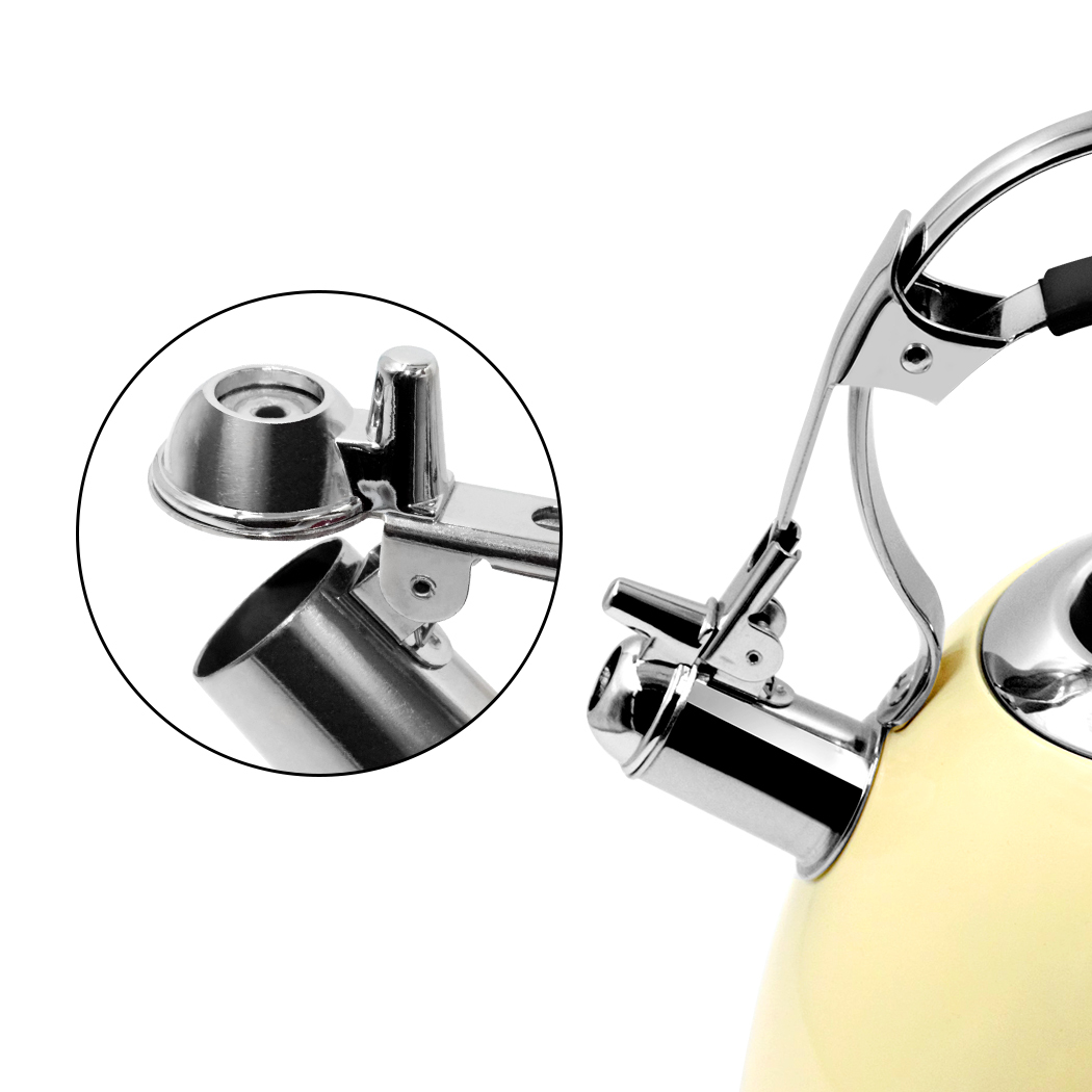   Aquatic Stainless Steel Whistling Kettle 3L Cream