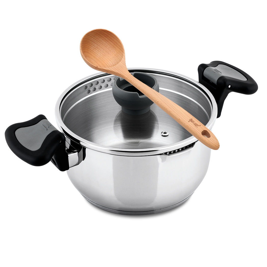   Aron Stainless Steel Casserole Pot w/ Strainer Lid 24cm  