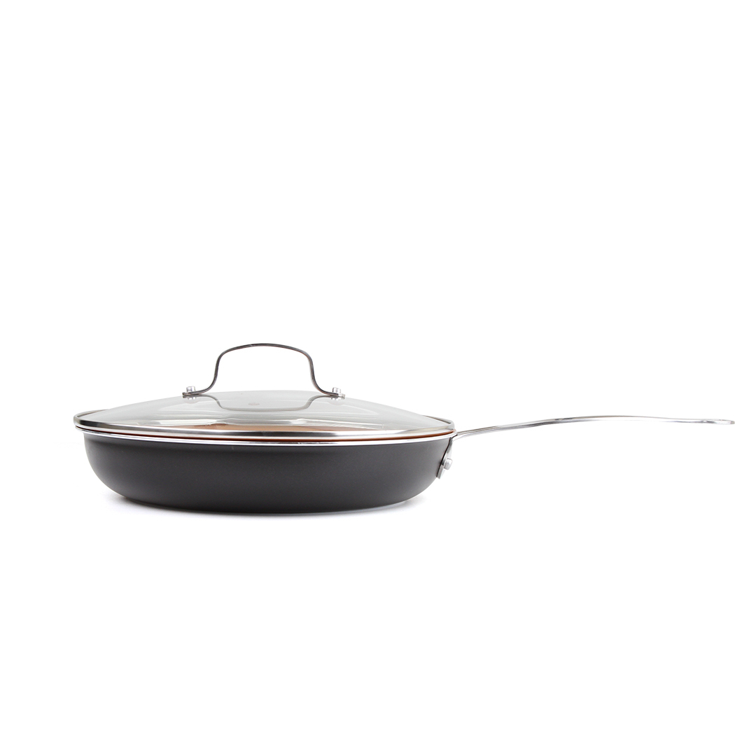   Kupferberg Frypan with Lid Ceramic Copper Coating 24cm