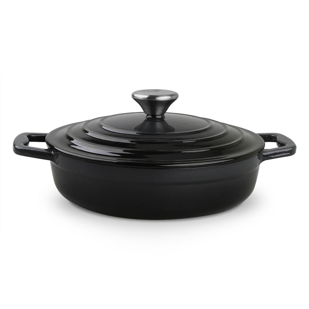  Xanten Cast Iron Casserole Grey 22cm