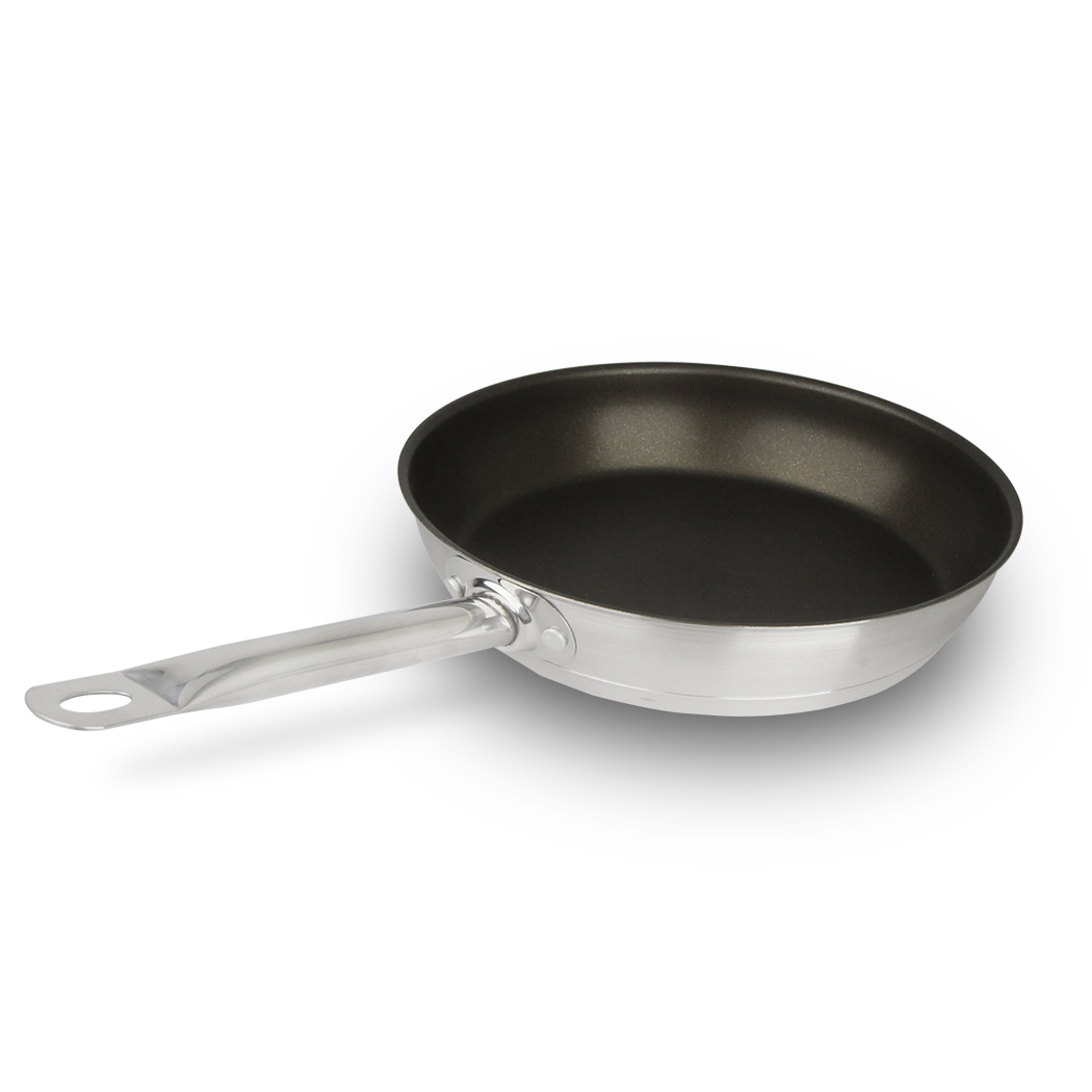 Pro-X 4pc Stainless Steel Frying Pan Set w/ Non-stick Coating