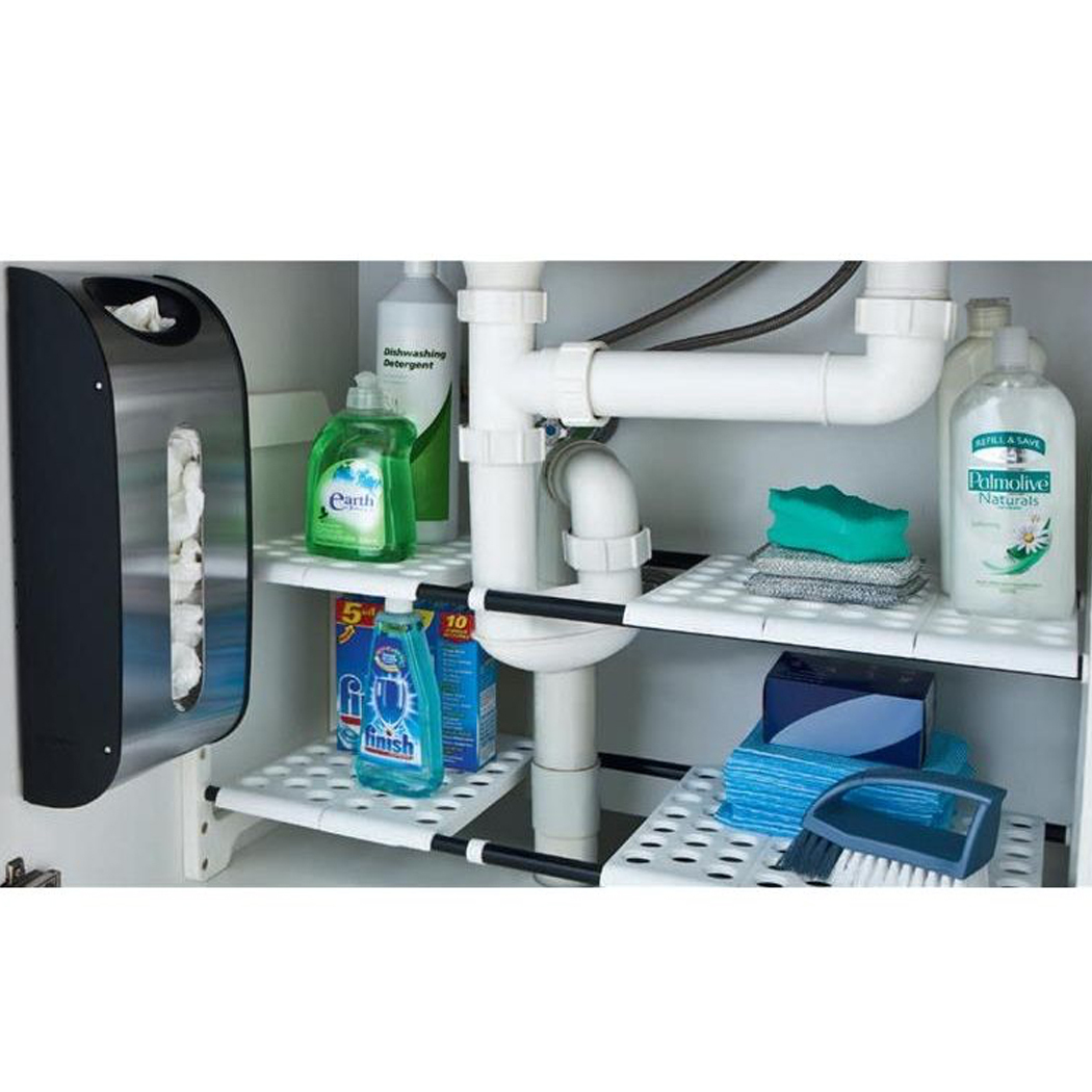 expandable under sink storage