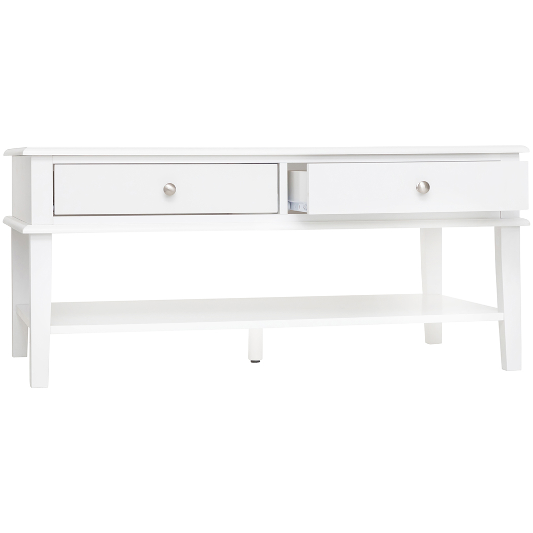  Chloe 2 Drawer 1 Shelf Coffee Table White