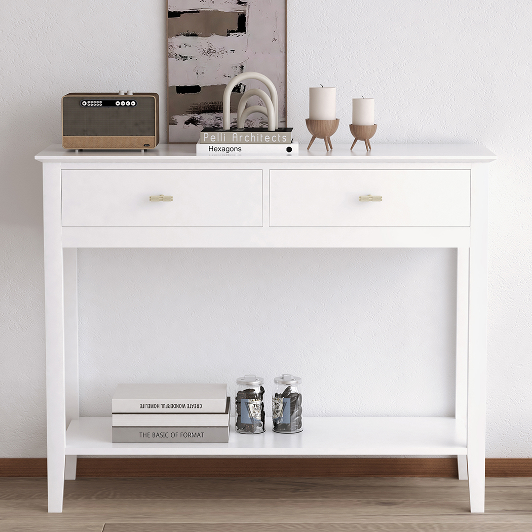   Harper 2 Drawer Console Table White