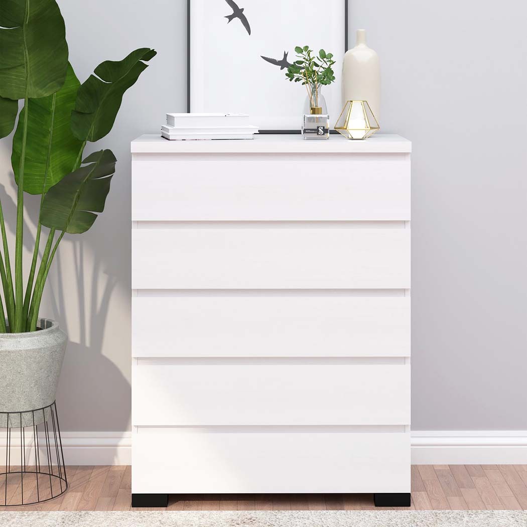   Elara 5 Drawer Chest White
