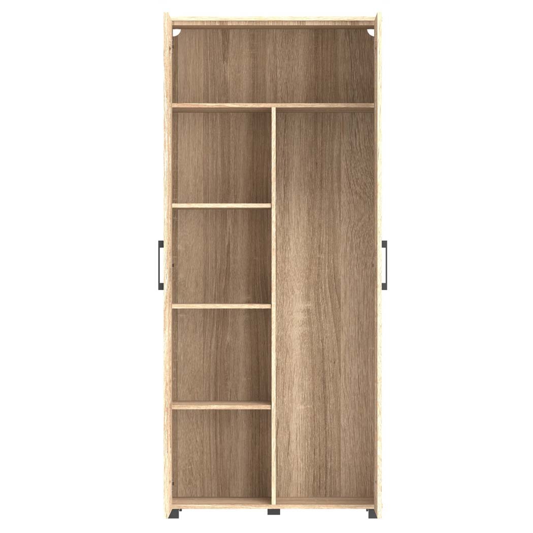   Montreal Broom Cupboard 2 Door Light Sonoma Oak