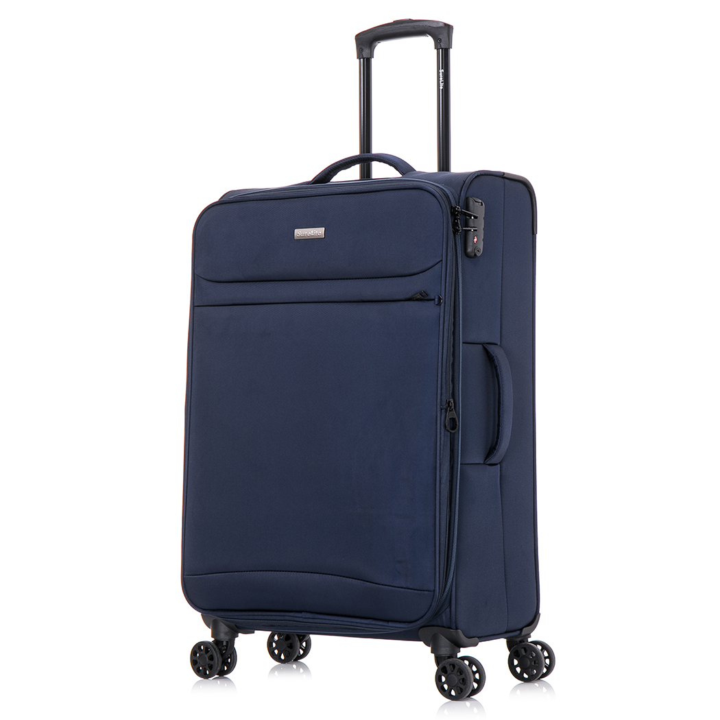   Surelite 3pc Super Lite Soft Luggage Suitcase Set Navy