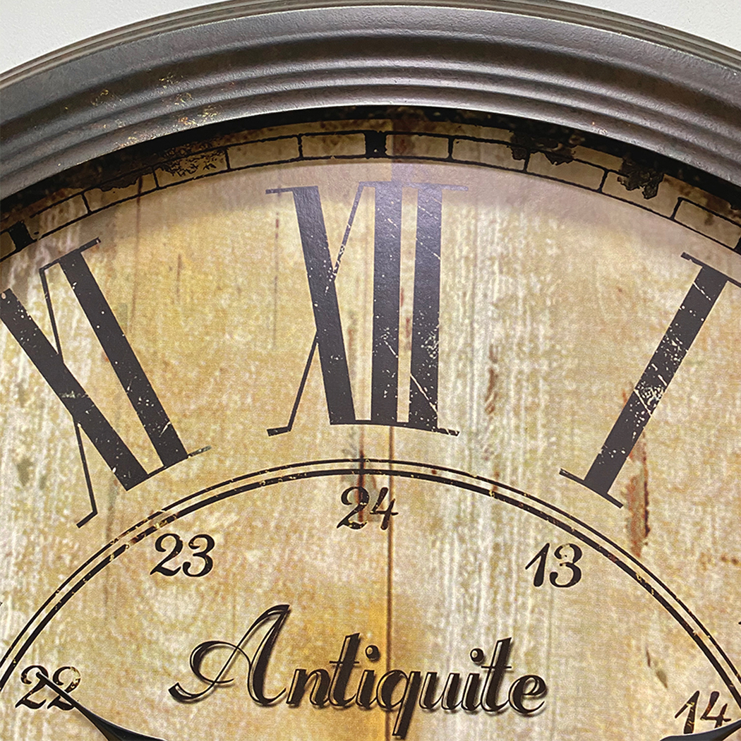   Antiquite De Paris Vintage Metal Frame Wall Clock 60cm