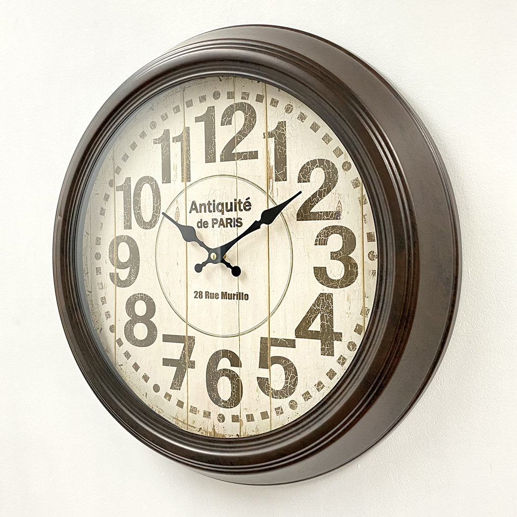   Antiquite Clock French Country Metal Frame Wall Clock 47cm