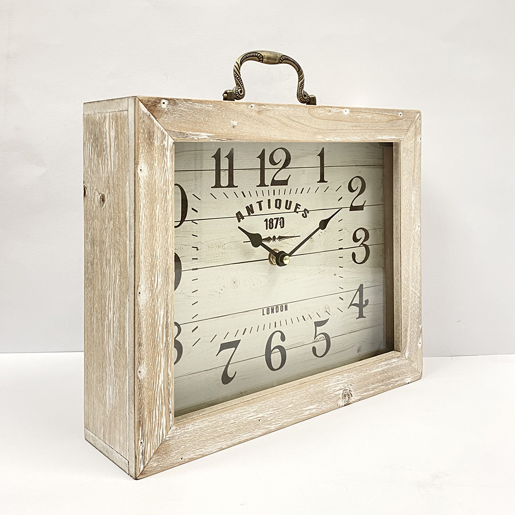   Classical Wooden Square Table Clock 30cm