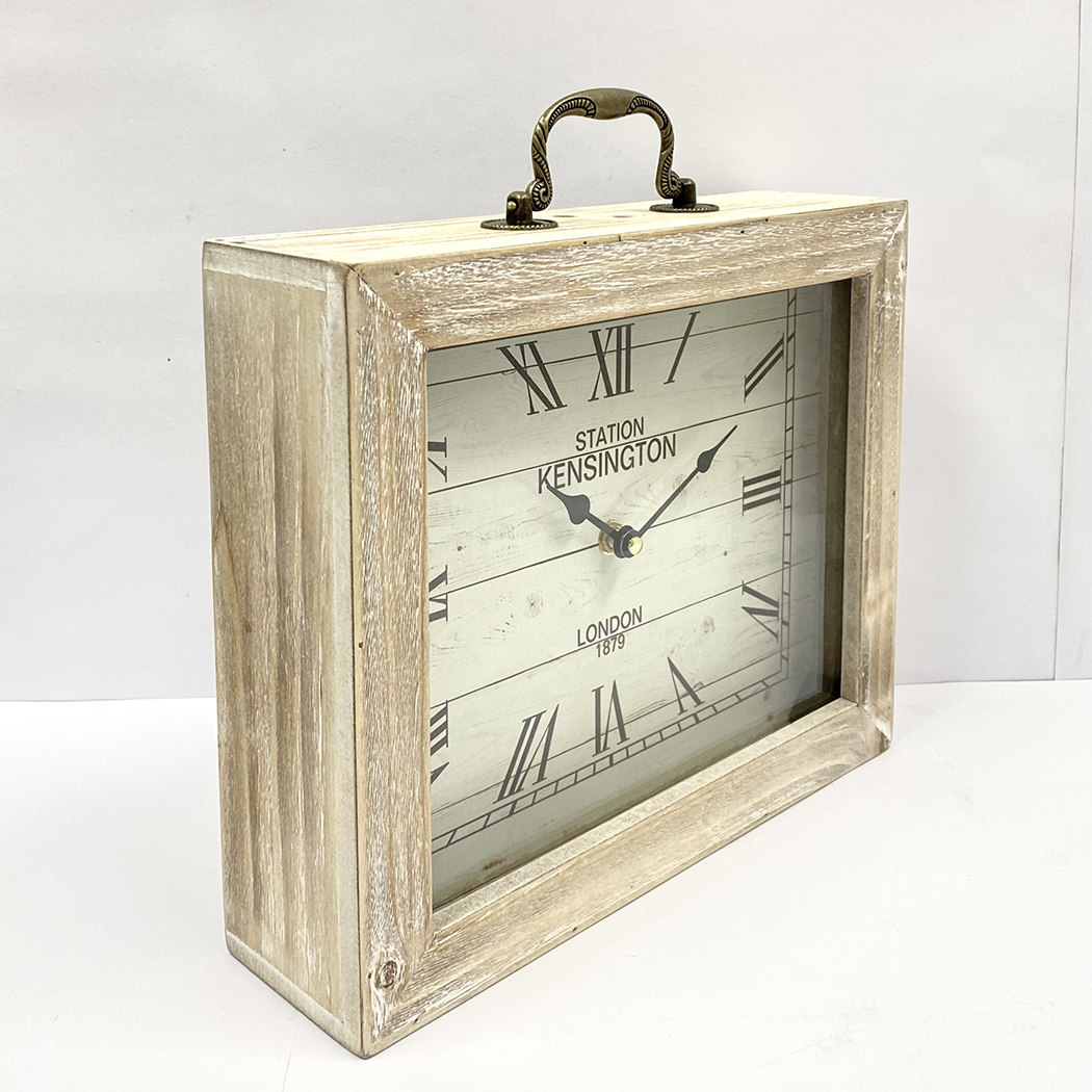   Classical Wooden Square Table Clock 30cm