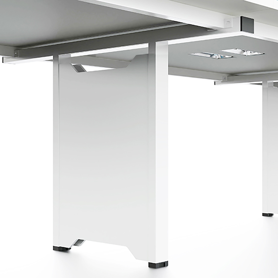   Emery 4.2M 6-Seater Office Table Without Cabinet White