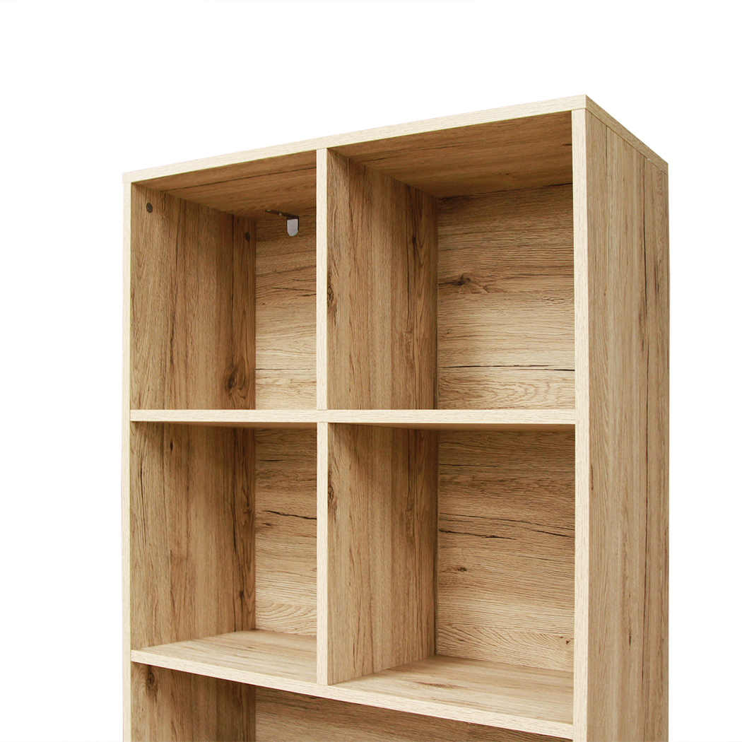   Niva 5 Tier Oak Bookshelf 1 Drawer