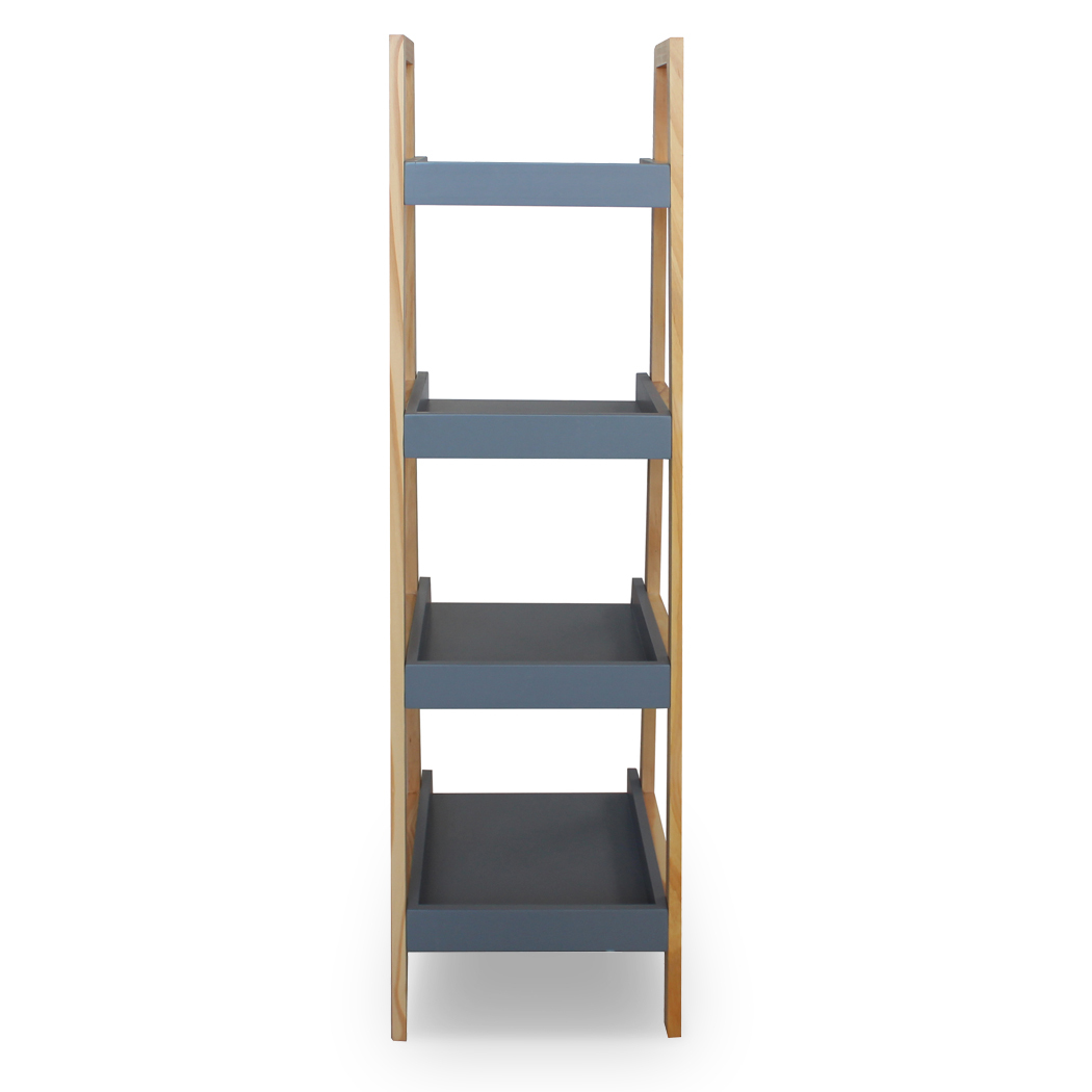   Hilka 4 Tier Display Ladder Shelf Grey