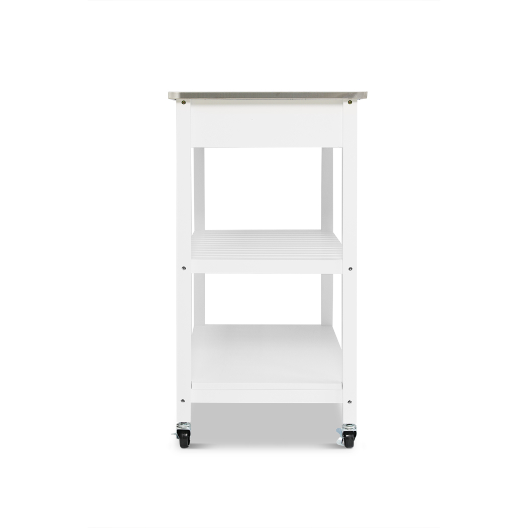   Hina Kitchen Trolley with Drawer 2 Shelves White