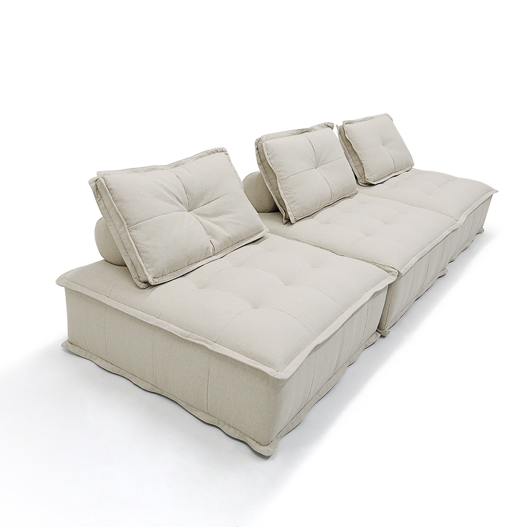   Dawson Armless Sofa Grey Beige