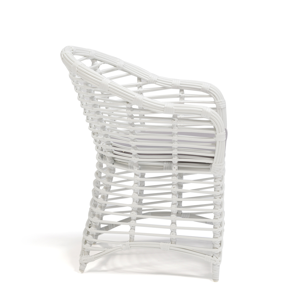   Florida 2 Seater PE Rattan Outdoor Lounge Set Coffee Table & Chairs White