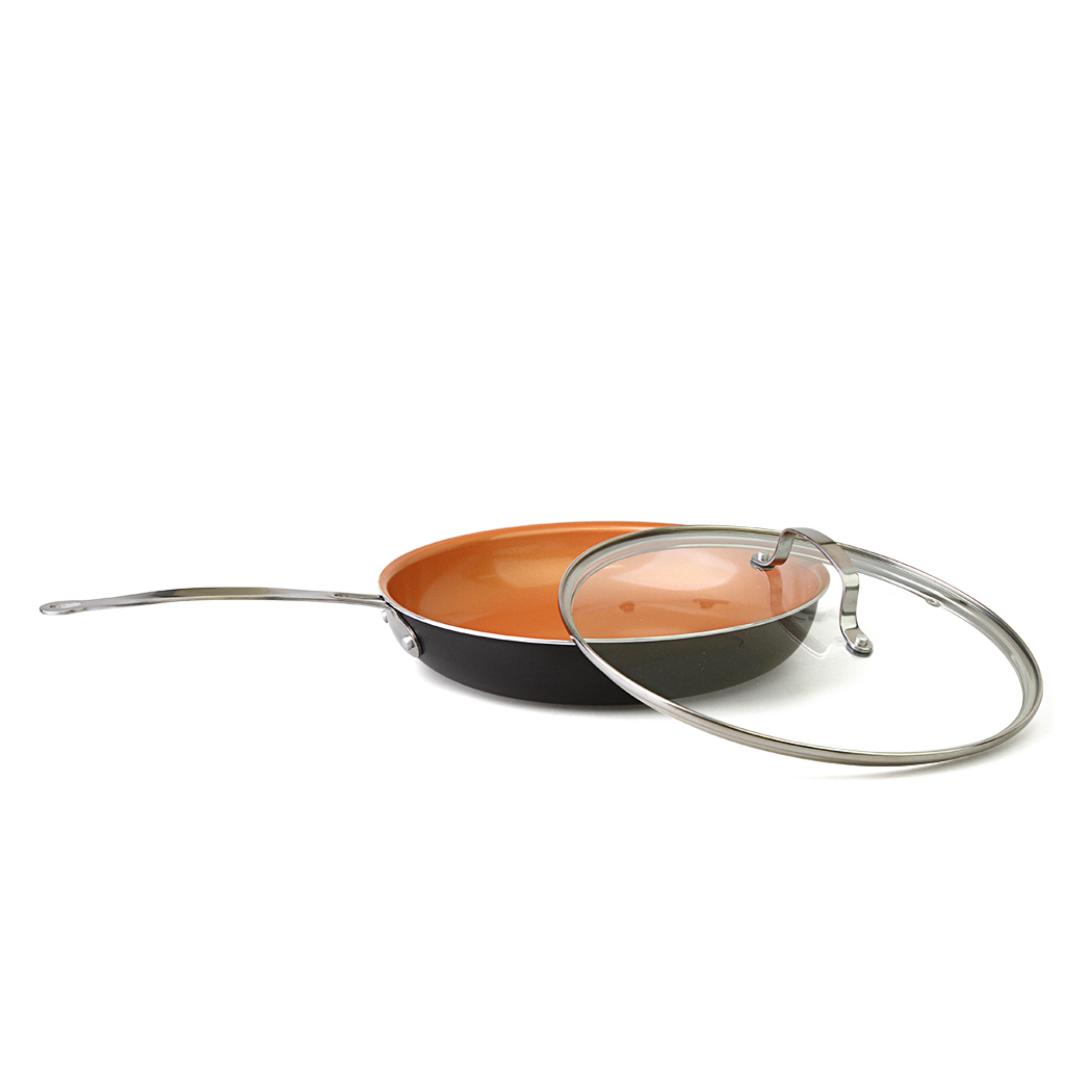   Kupferberg Frypan with Lid Ceramic Copper Coating 24cm