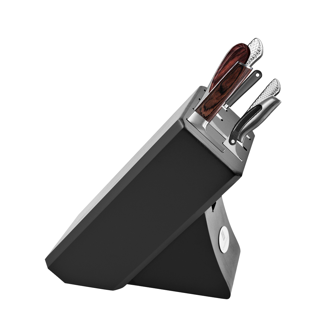   Wooden Knife Block Black