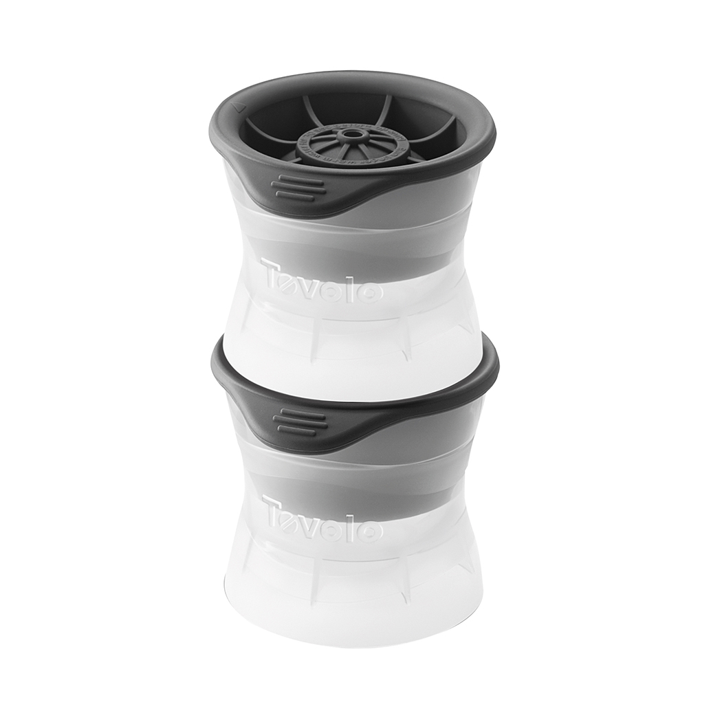   Set of 2 Tovolo Tennis Ball Ice Mould Charcoal