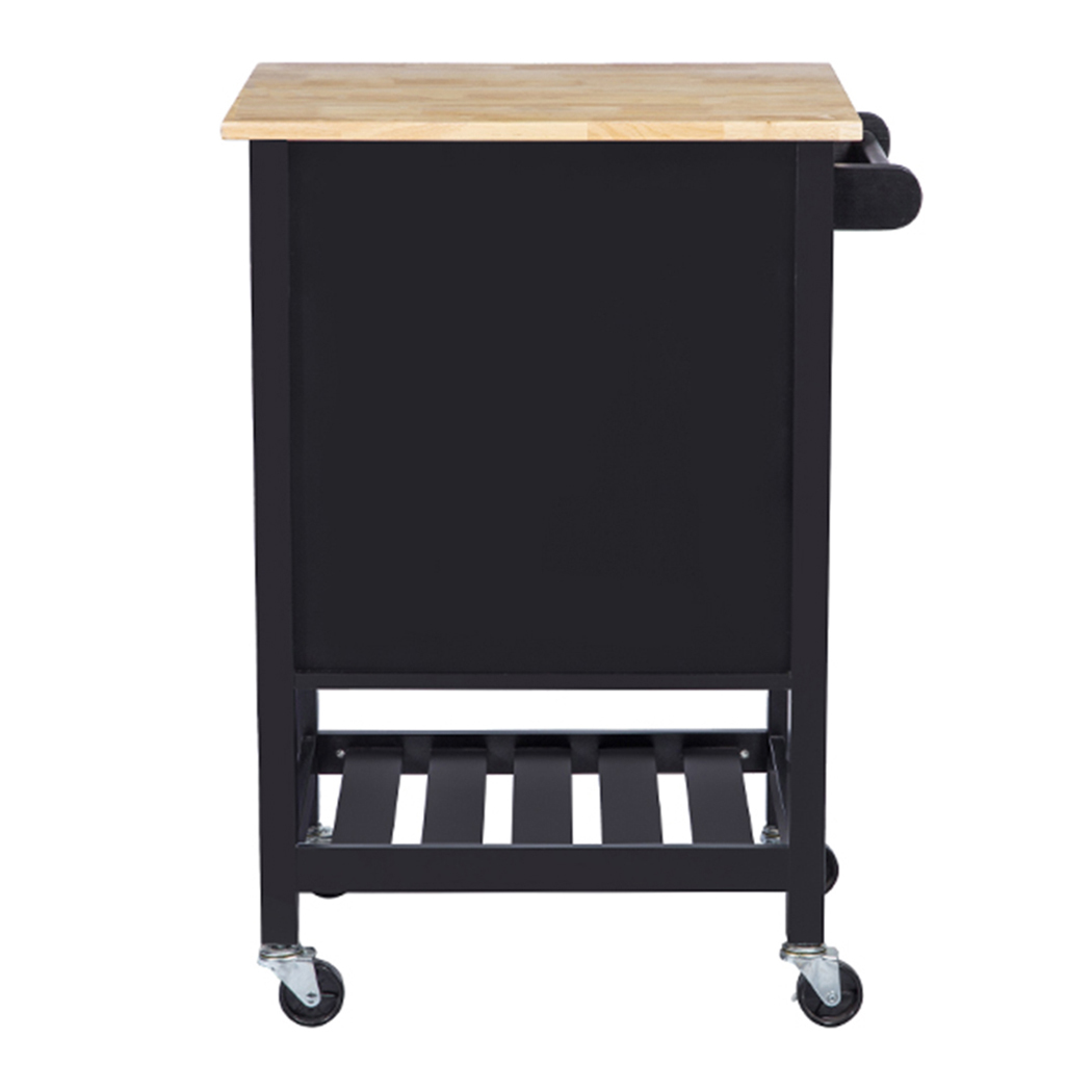   Denver Kitchen Trolley 1 Drawer 1 Door Black