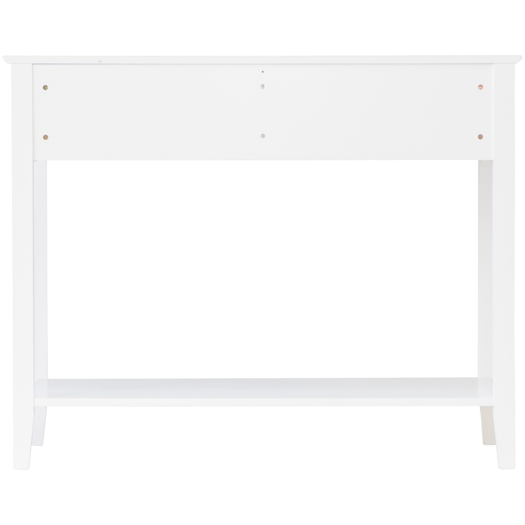   Zara Fluted 2 Drawer Console Table White