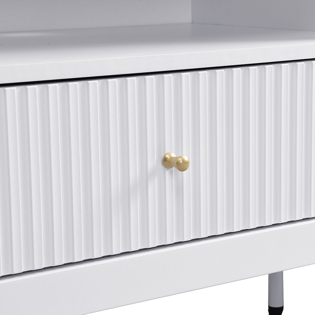  Zara Fluted Entertainment Unit 150cm White