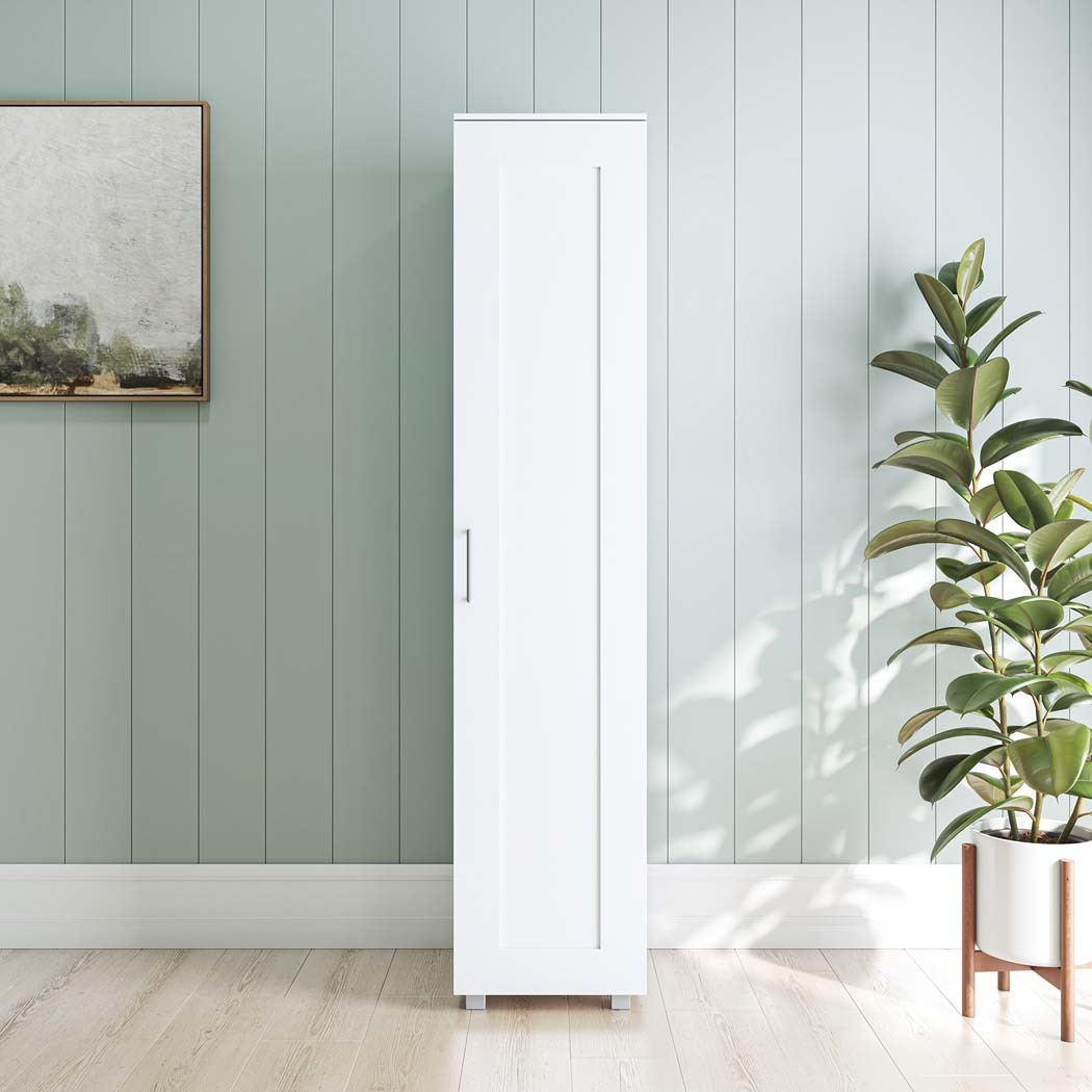   Montreal White Display Storage Cabinet - Single Door 