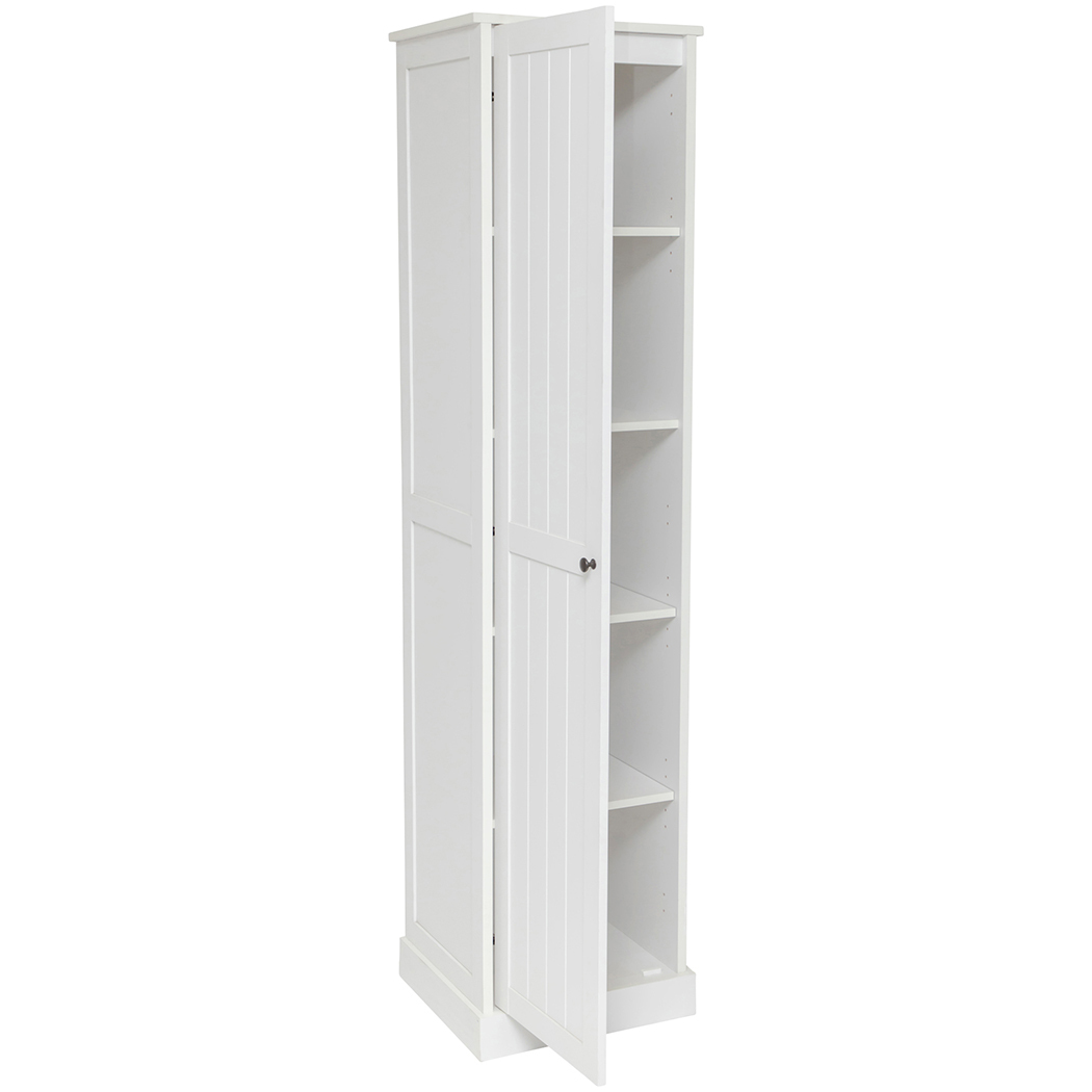   Hamptons 1 Door 5 Tier Shelf Multipurpose Cupboard