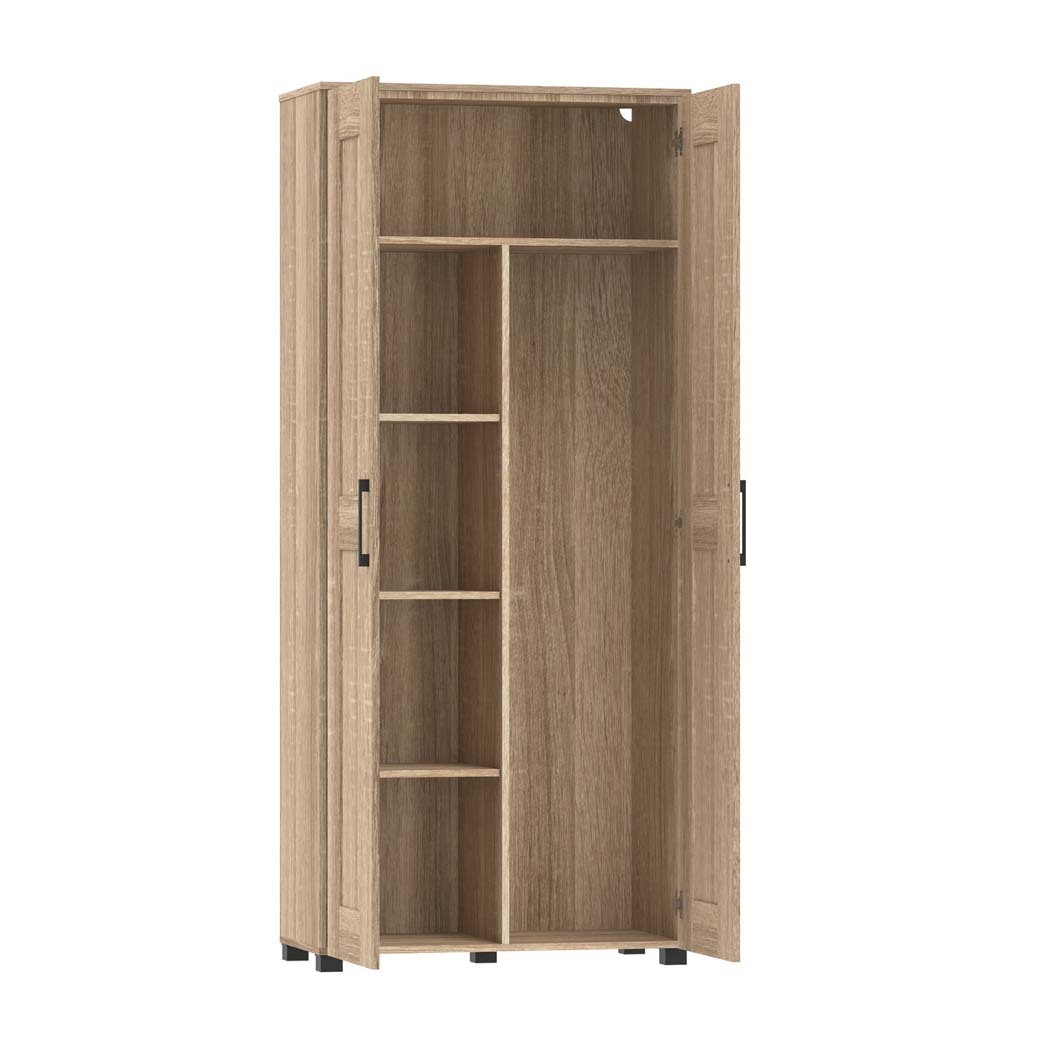   Montreal Broom Cupboard 2 Door Light Sonoma Oak