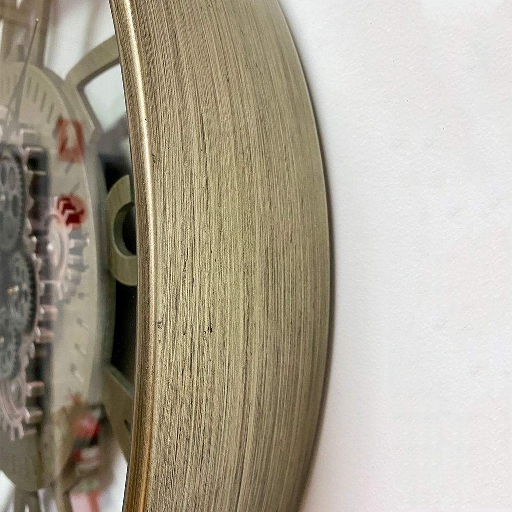   Round Industrial Metal Moving Gears Wall Clock 60cm