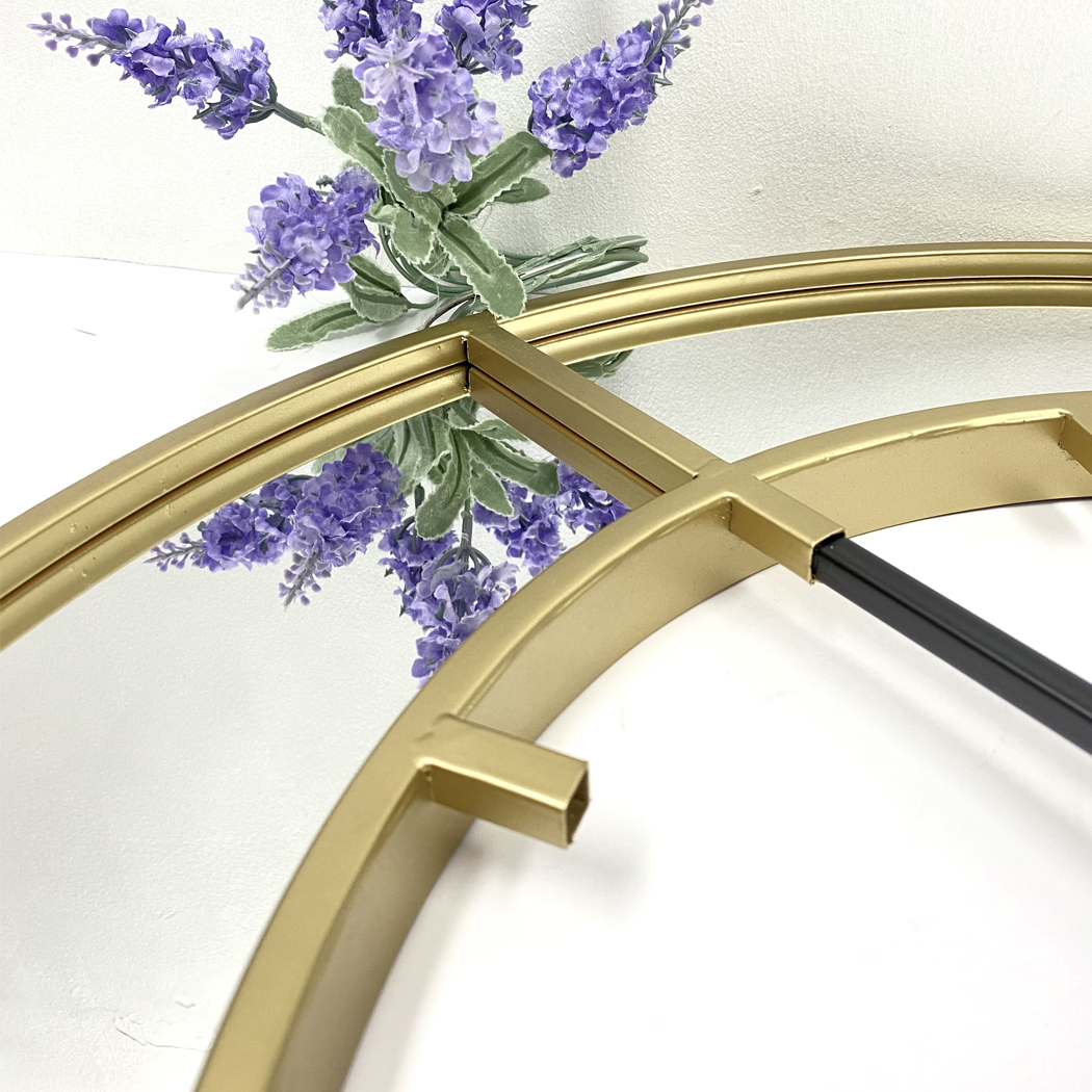   Mirror Dial Clock 60cm in Gold Metal Wall Clock