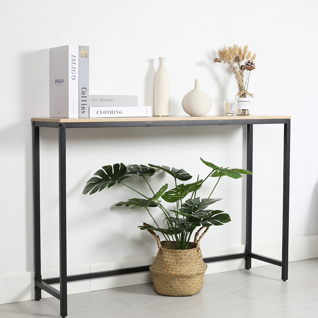   Rome Industrial Style Console Table Oak