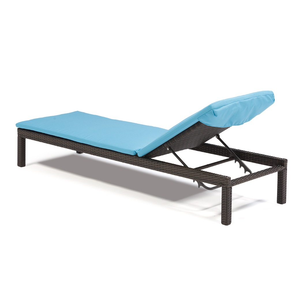   Arthur Outdoor Rattan Sun Lounges Set w/ Side Tables (Set of 2)