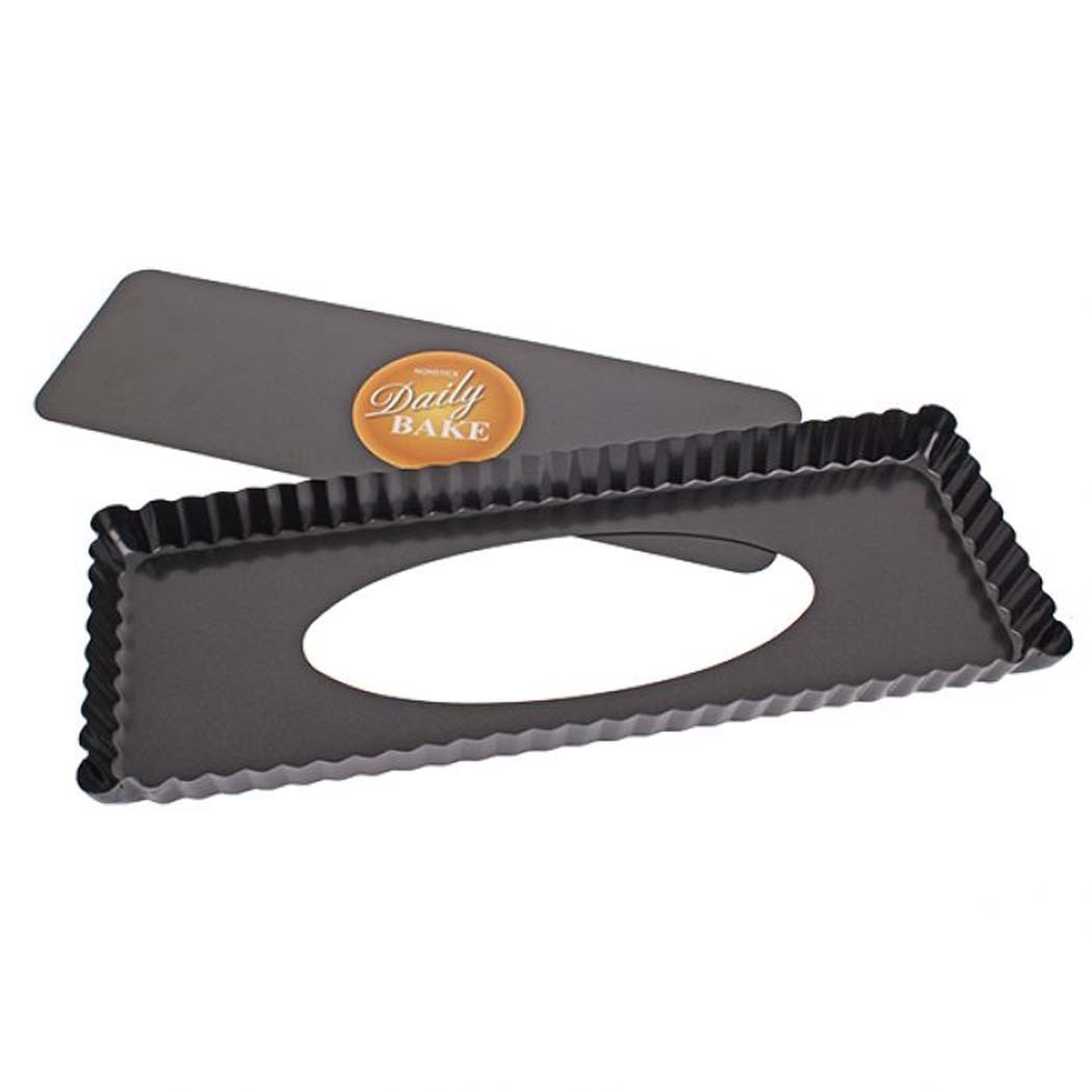   Daily Bake Rectangle Tart Pan Loose Base 36 x 13 x 2.5cm