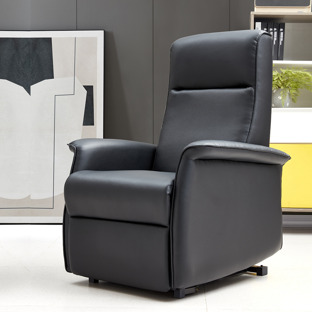   Alice Electric PU Leather Recliner Lift Chair Charcoal Black