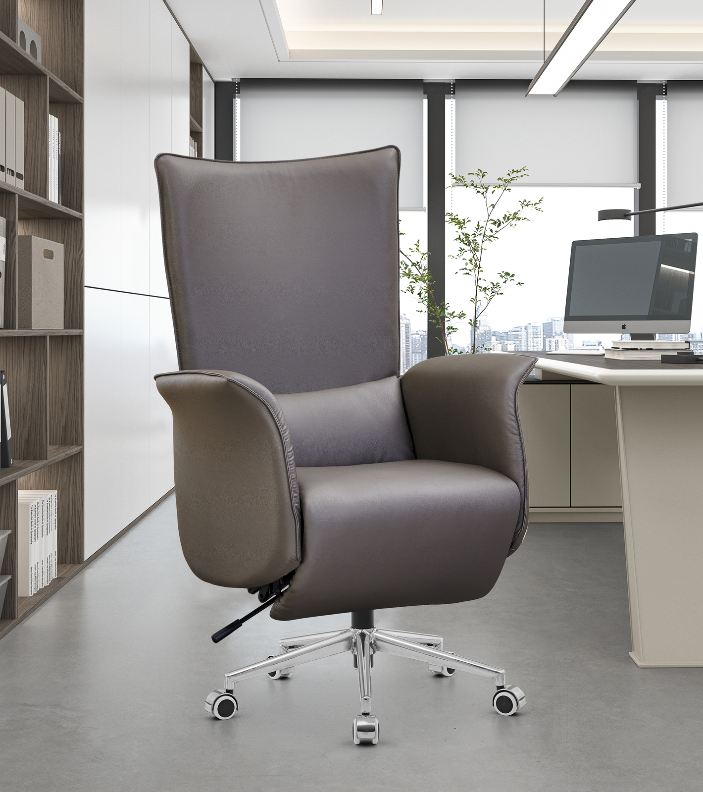 Junee Office Recliner Chair Grey