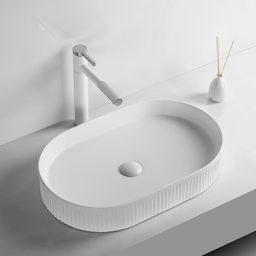   Ceramic Basin Matte White 58x36x10cm
