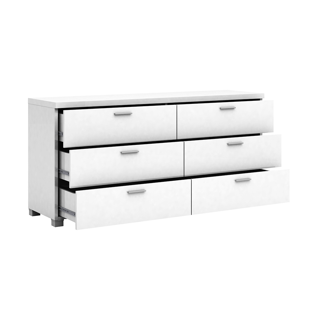   6 Chest of Drawers Table Cabinet - High Gloss
