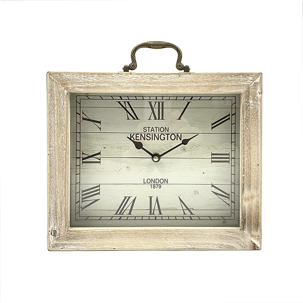   Classical Wooden Square Table Clock 30cm