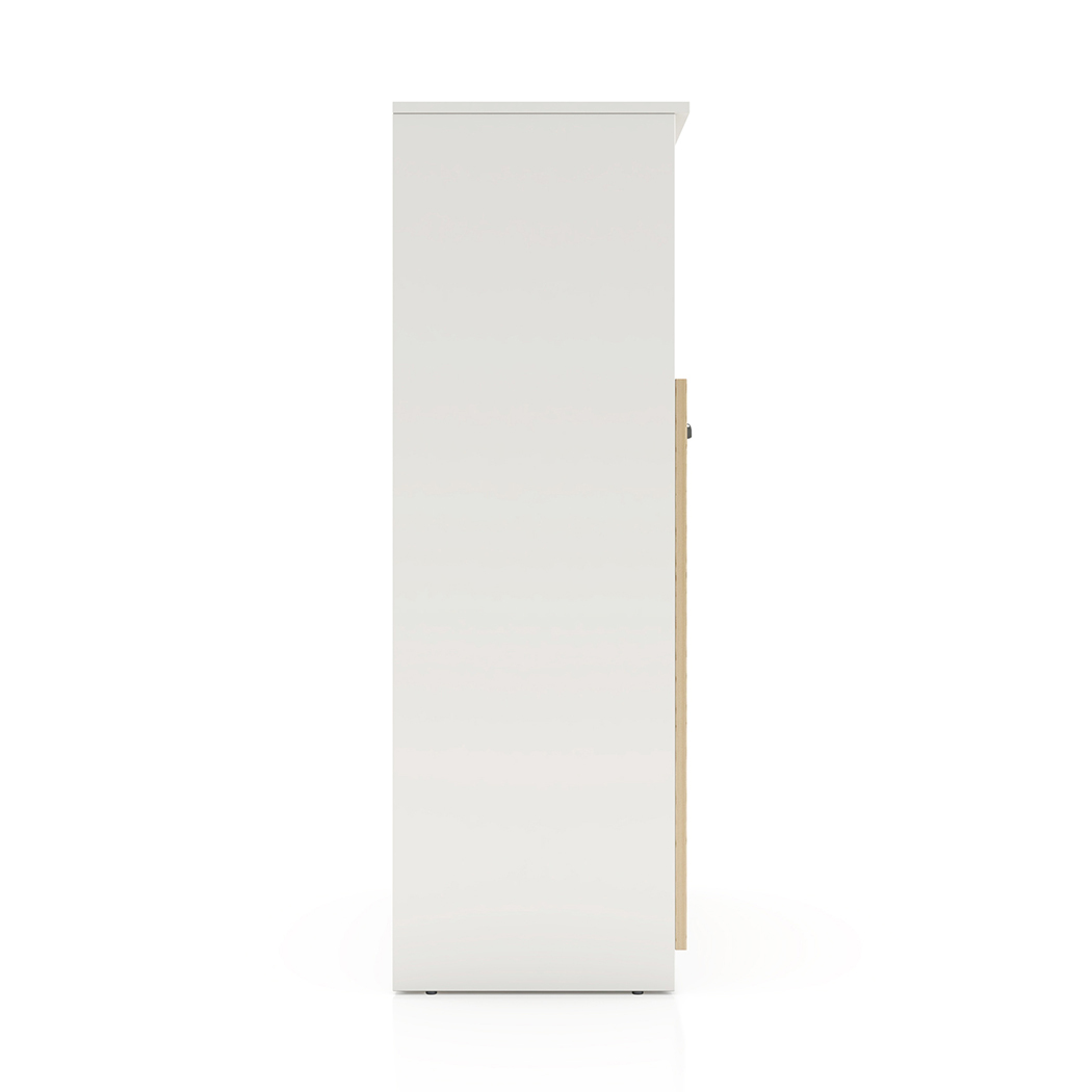   Esma 1.2m Freestanding Cabinet Rhine Light Oak and White  