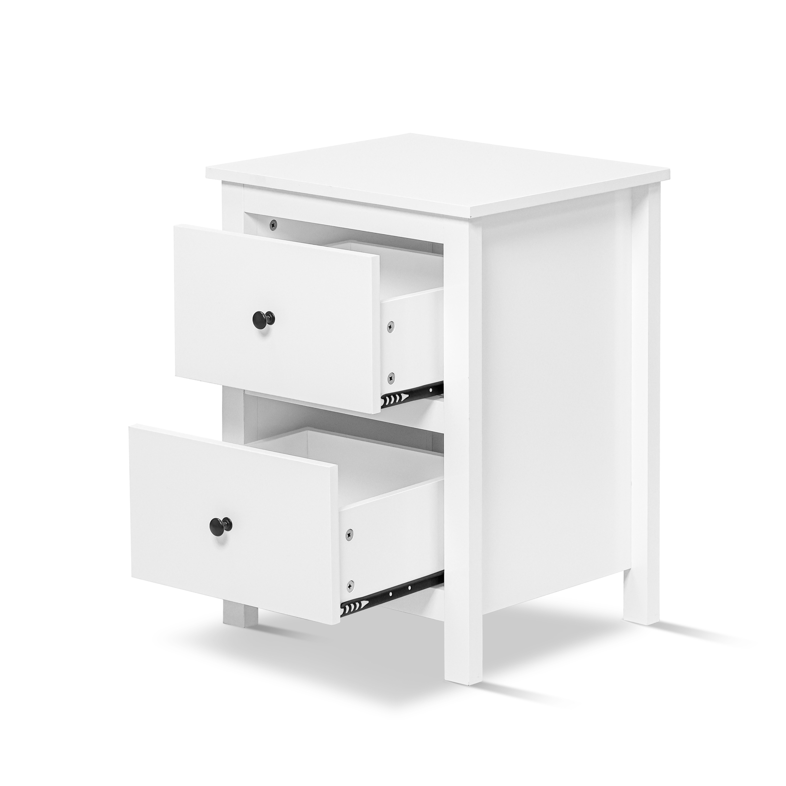   Franco 2 Drawers Bedside Table White