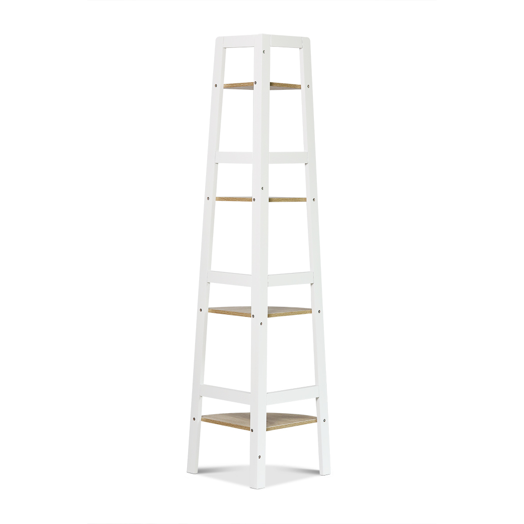   Hawaii 4 Tier Display Ladder Corner Shelf Rack White
